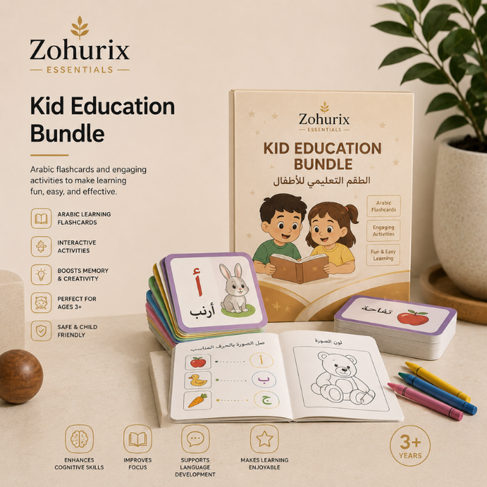 Kids Learning Kit – Arabic Flashcards & Interactive Activities
